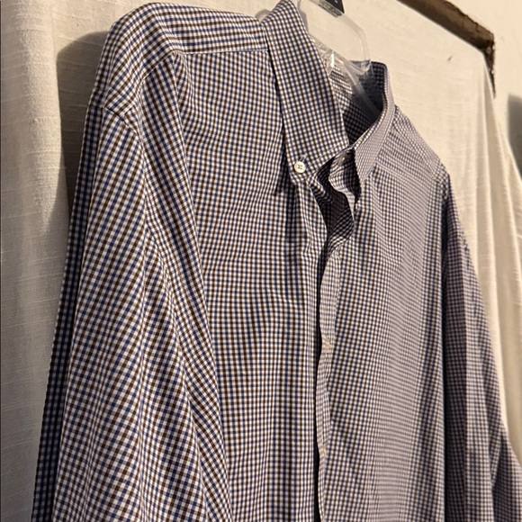 David August Men's Blue Checkered Button Down Shirt - Picture 3 of 9